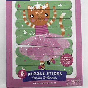 Mudpuppy Dancing Ballerinas  Puzzle Sticks Six puzzles with 8 Sticks Each VGUC